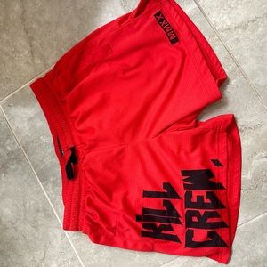 Red kill crew shorts, barely worn.